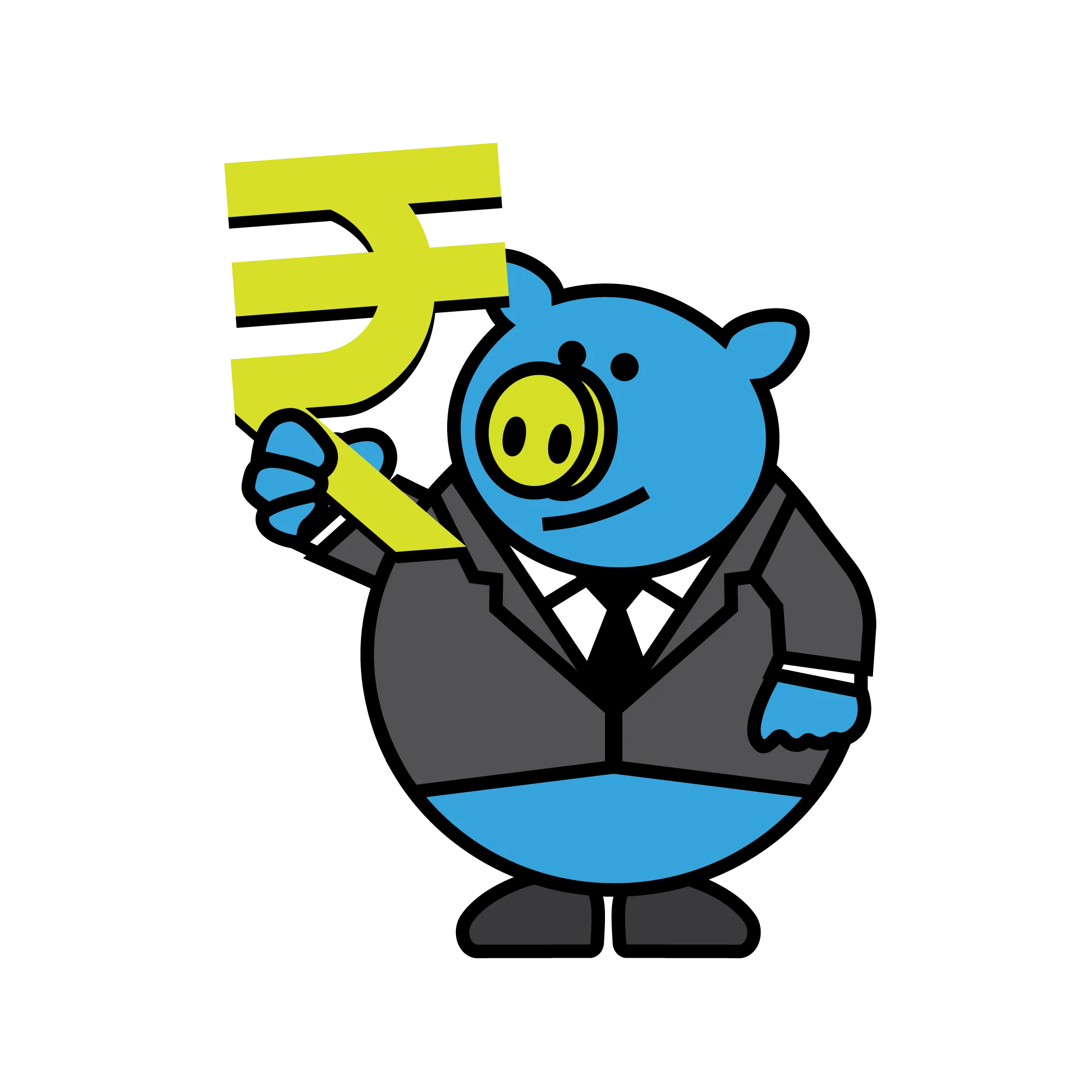 loany pig illustration